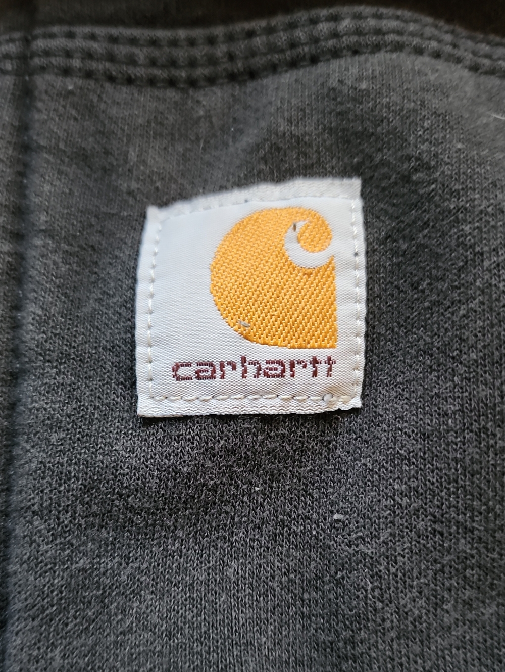 Carhartt Black Full-Zip Hooded Sweatshirt with Logo Patch - Picture 5 of 8